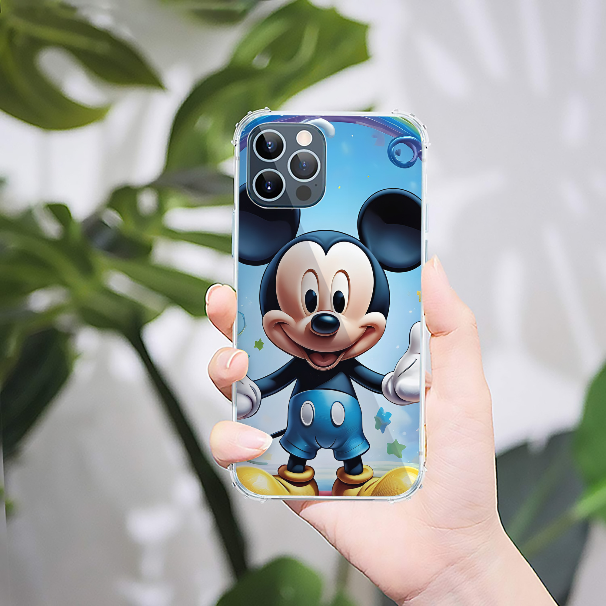 ミッキーマウス Mickey Mouse 【iPhone 12シリーズ対応】透明スマホケース（クリアソフトケース）
